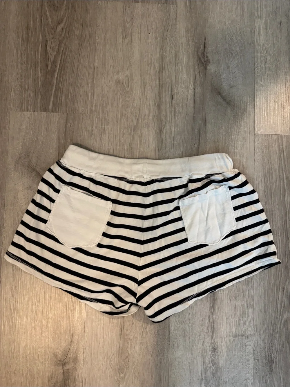 Striped Black and White Women's Lounge Shorts